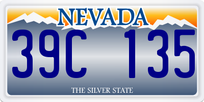 NV license plate 39C135