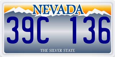 NV license plate 39C136