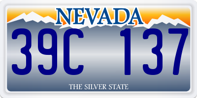 NV license plate 39C137