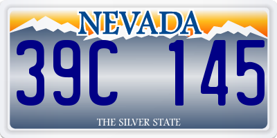 NV license plate 39C145