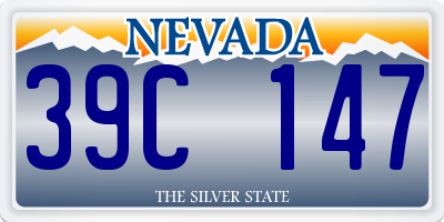 NV license plate 39C147
