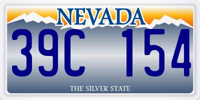 NV license plate 39C154