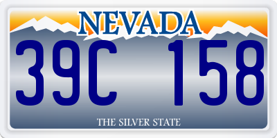 NV license plate 39C158