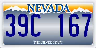 NV license plate 39C167