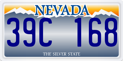 NV license plate 39C168