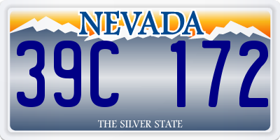 NV license plate 39C172