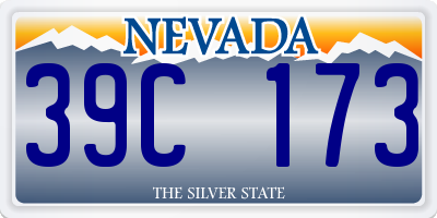 NV license plate 39C173