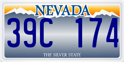 NV license plate 39C174