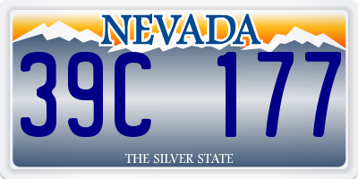 NV license plate 39C177