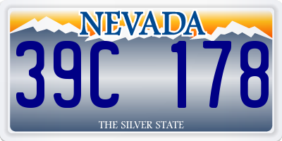 NV license plate 39C178