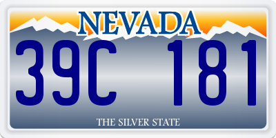 NV license plate 39C181