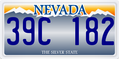 NV license plate 39C182