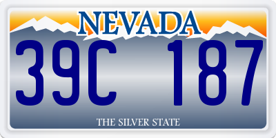 NV license plate 39C187