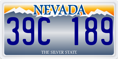 NV license plate 39C189