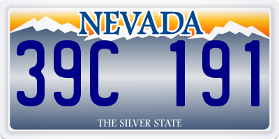 NV license plate 39C191