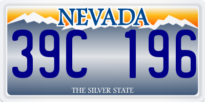 NV license plate 39C196