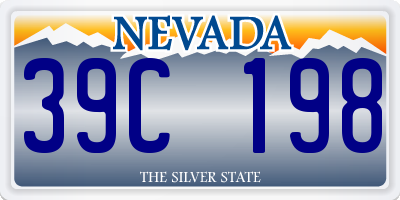 NV license plate 39C198