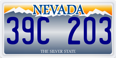NV license plate 39C203