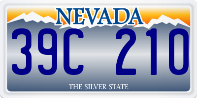 NV license plate 39C210