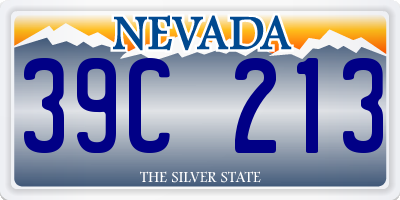 NV license plate 39C213