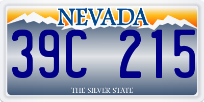 NV license plate 39C215