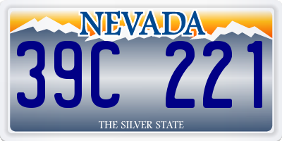 NV license plate 39C221