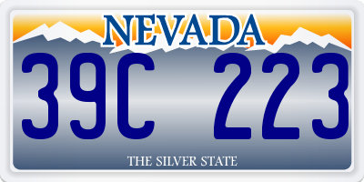 NV license plate 39C223