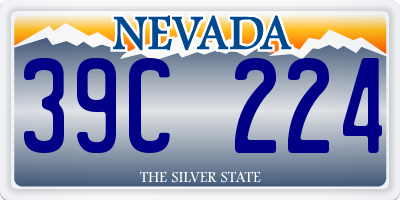 NV license plate 39C224