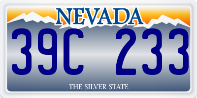 NV license plate 39C233