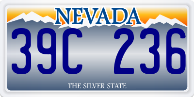 NV license plate 39C236