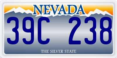 NV license plate 39C238