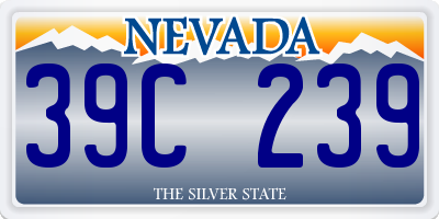 NV license plate 39C239