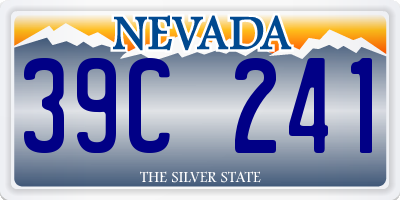 NV license plate 39C241