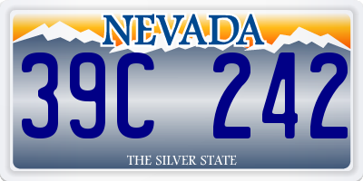 NV license plate 39C242