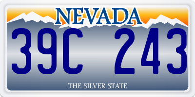 NV license plate 39C243