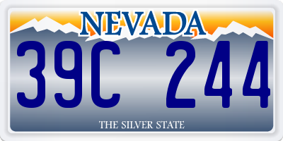 NV license plate 39C244
