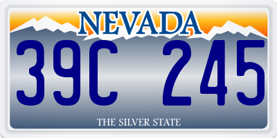 NV license plate 39C245