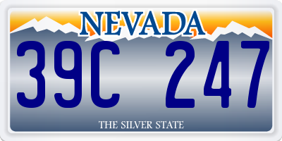 NV license plate 39C247