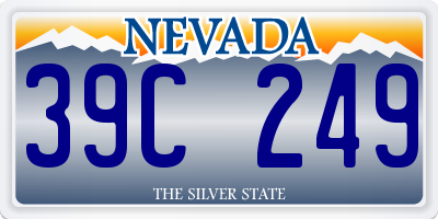 NV license plate 39C249