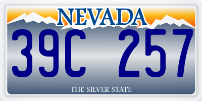NV license plate 39C257