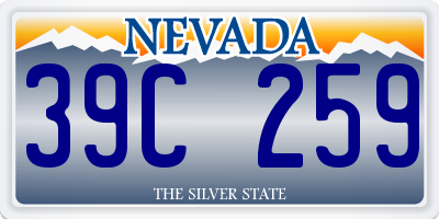 NV license plate 39C259