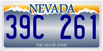 NV license plate 39C261
