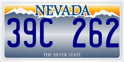 NV license plate 39C262