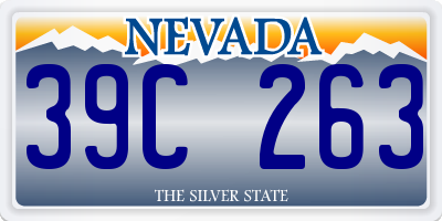 NV license plate 39C263