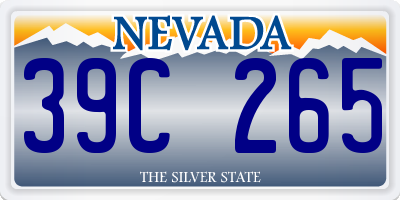 NV license plate 39C265