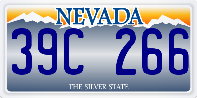 NV license plate 39C266