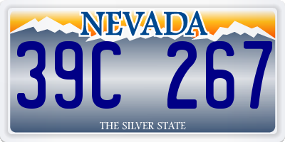 NV license plate 39C267