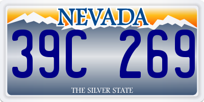 NV license plate 39C269