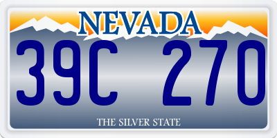 NV license plate 39C270