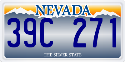 NV license plate 39C271
